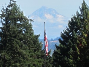 Mt Hood View from Lewis & Clark College