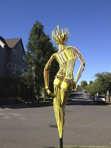 Sculpture in downtown Lake Oswego